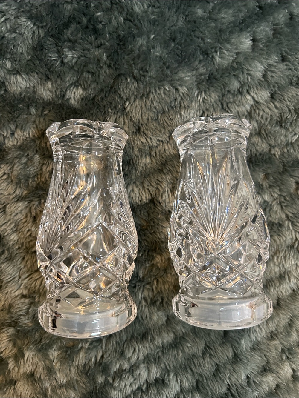 Vintage Noritake Crystal Salt and Pepper Shakers, Hampton Hill design - Set of 2